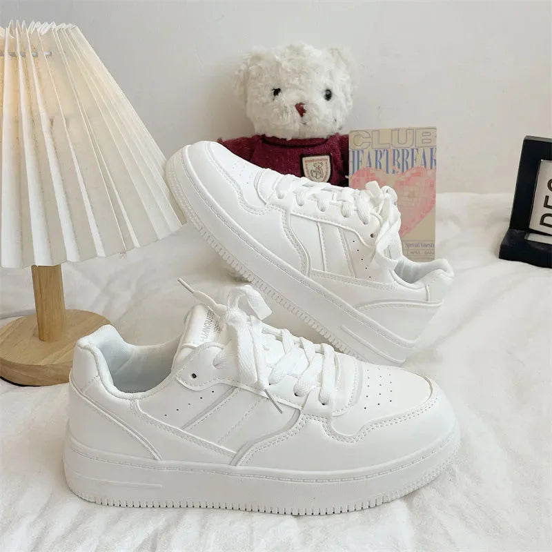 New 2024 Woman Tennis Sneakers Fashion Comfort Sports Board Shoes Casual Academy Style Little White Shoes Female Spring autumn