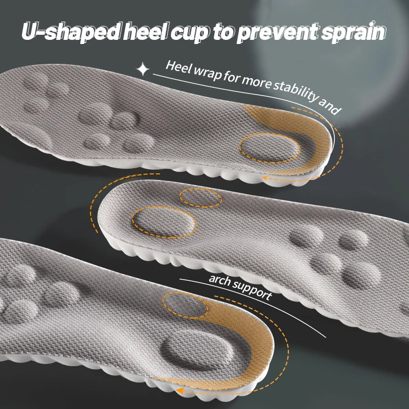 Memory Foam Massage Sport Breathable Insoles for Shoes Sole Cushion Running Shock-Absorbant Deodorization Soft Pad
