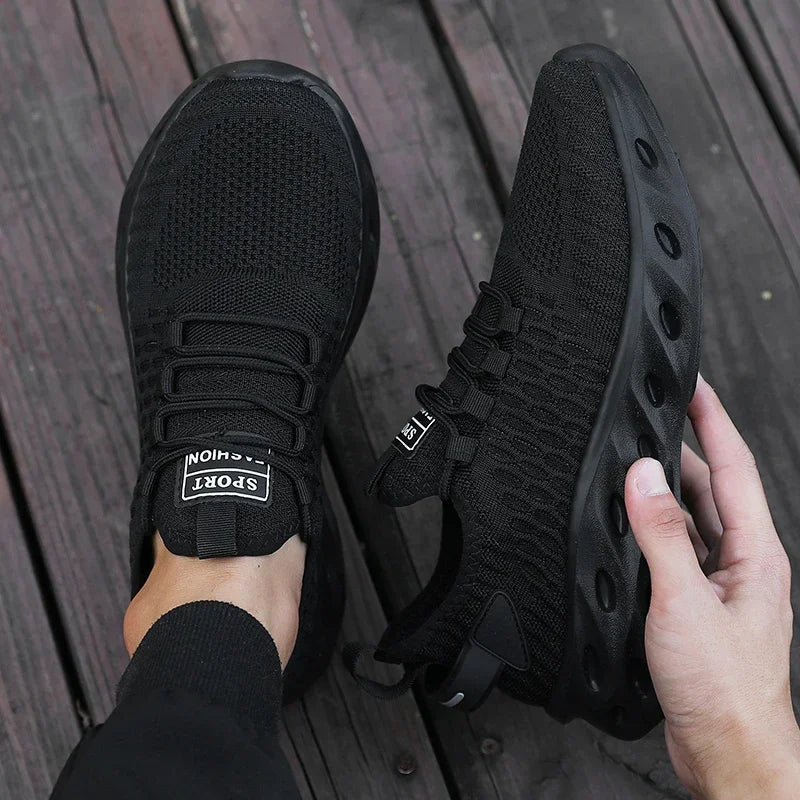 2025 Soft Soled Men's Summer Sports Shoes Breathable Anti-Odor Mesh Running Shoes New Outdoor Walking Training Tennis Sneakers