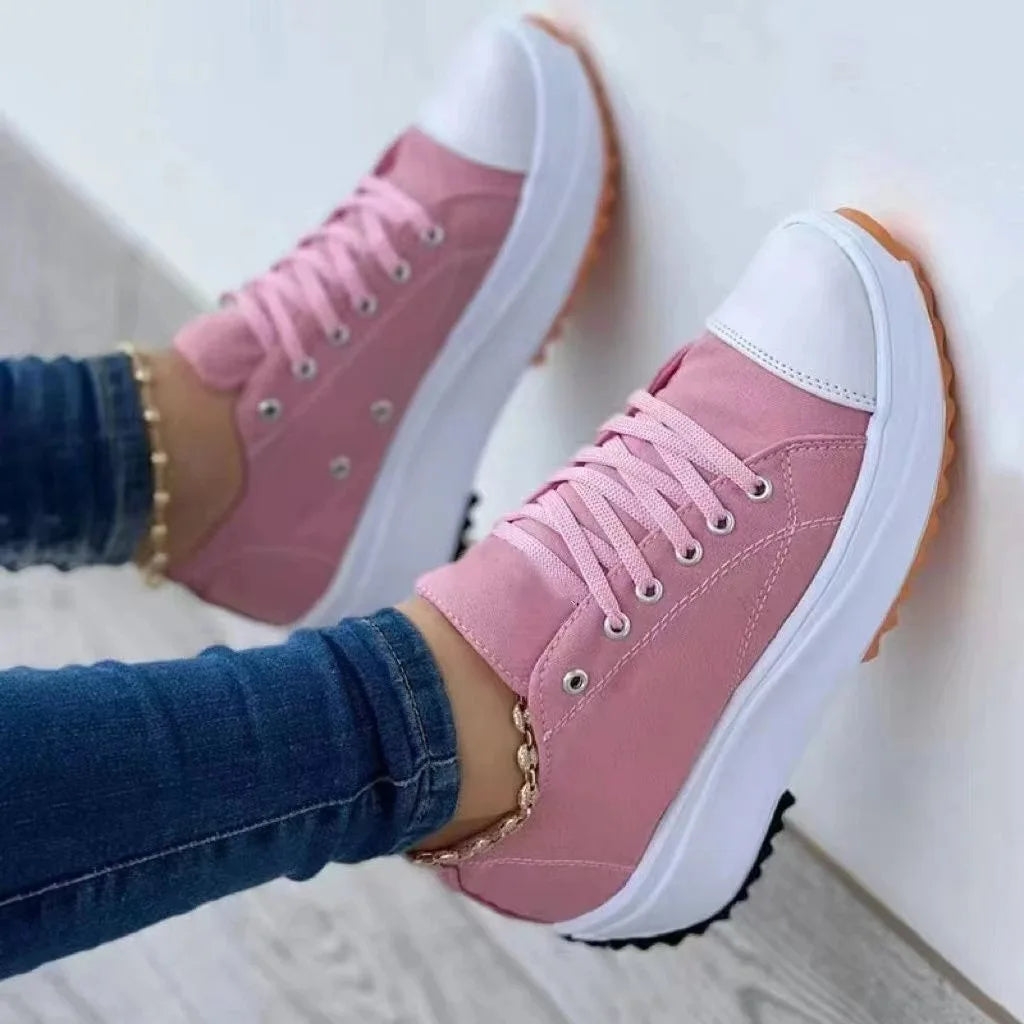 New Fashion Summer Women Casual Shoes Plus Size Sneakers for Women Platform Sport Shoes Female Lace Up Tennis Shoes Size