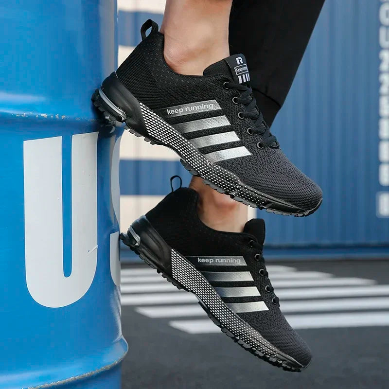 Sneakers Fashion Breathable Mesh Comfortable Black Sports Shoes