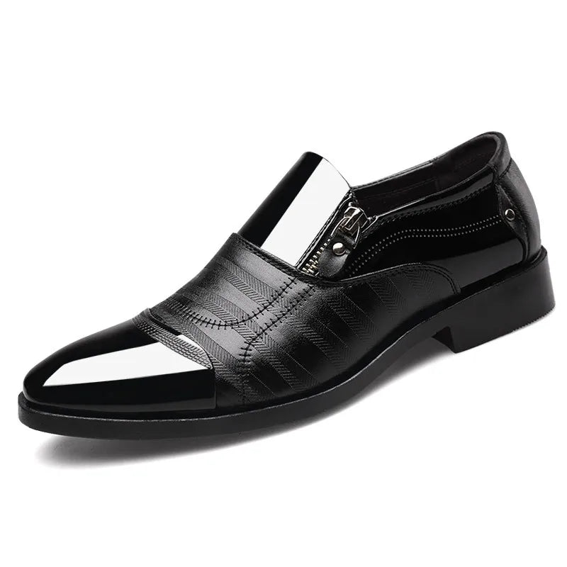 Classic Business Men's Dress Shoes Fashion Elegant Formal Wedding Shoes Men Slip on Office Oxford Shoes for Men Black