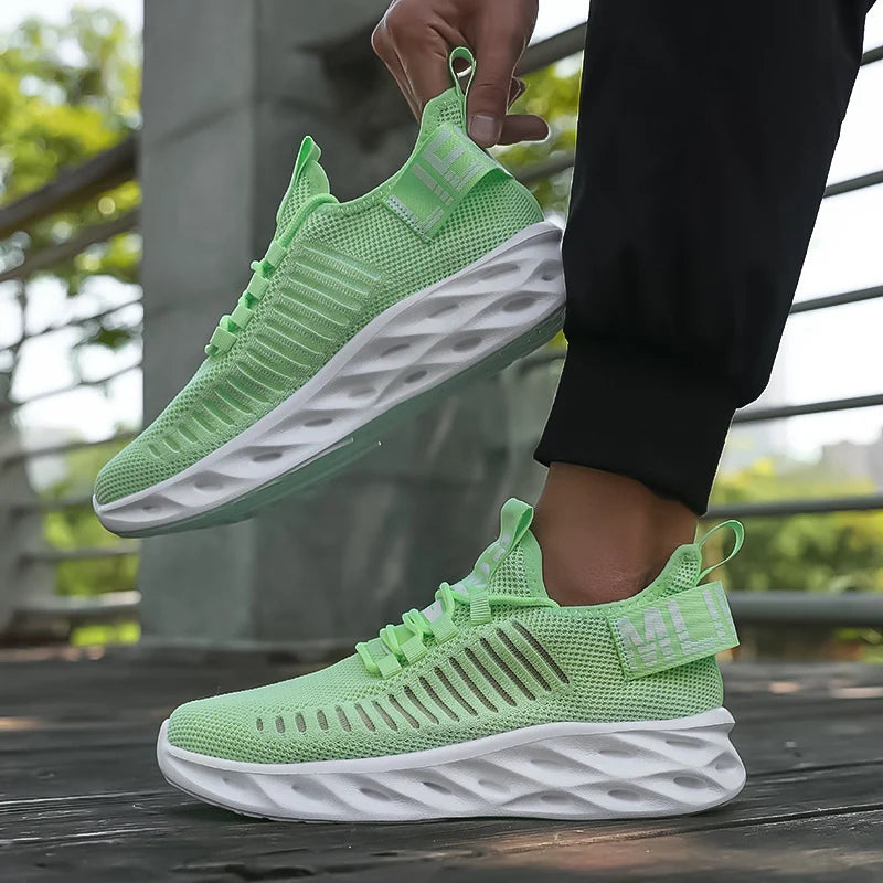 Men Ultra Lightweight Mesh Sneakers Breathable Quick Dry Fabric Stylish Hollow Out Design Sneakers Modern Casual Summer Footwear