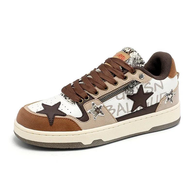 2025 New men's vulcanized casual shoes Lace outdoor men's sneakers Comfortable shoes Breathable modern men's skateboarding shoes