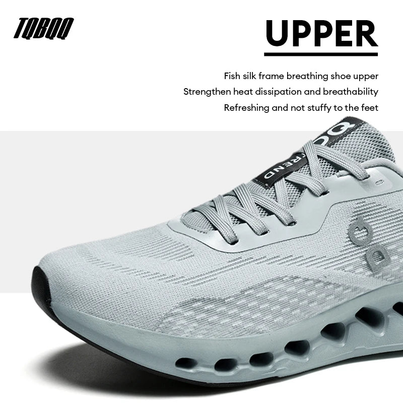 Men's Lightweight Running Shoes Anti-Slip Cushioning Breathable Mesh Sneakers for Jogging Gym Training Fitness Sport Walking