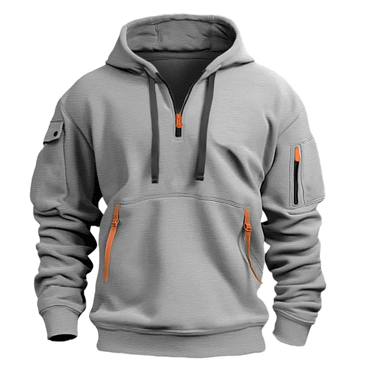 Cotton Dropped Shoulder Hooded Sweatshirt Men's Women's Plus Size Loose Pullover Fashion Sweatshirt