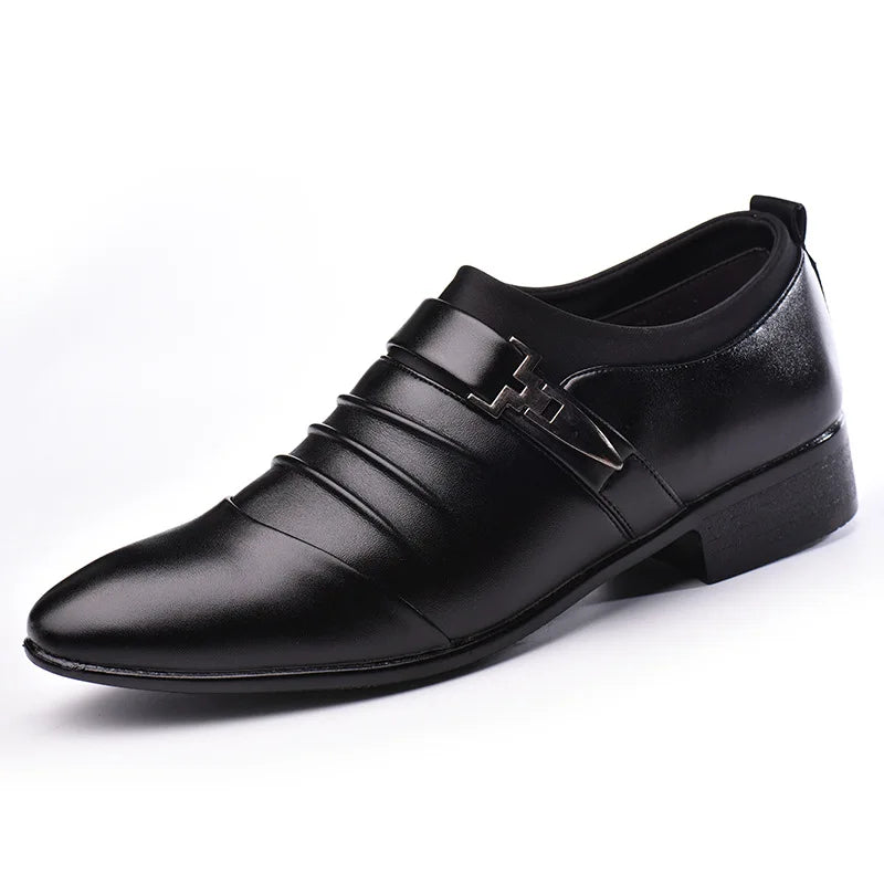 Men Luxury Business Oxfords Leather Shoes Breathable Formal Dress Shoes Male Office Wedding Flats Rubber Footwear Mocassin Homme