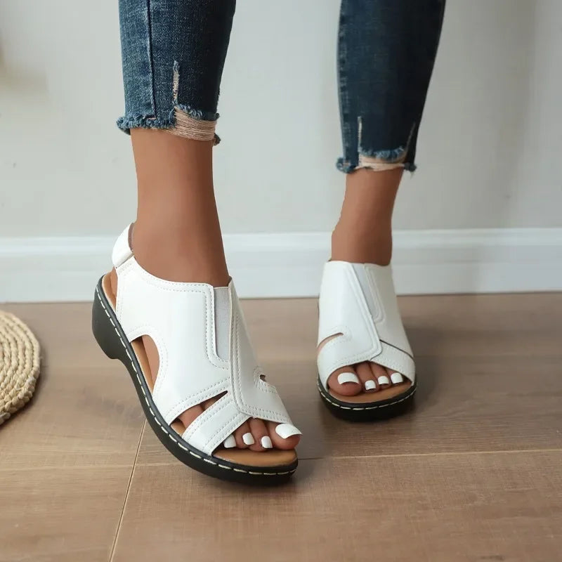 Summer Women Wedge Shoes Orthopedic Sandals Comfort Ladies Shoes Sandalias De Mujer Plus Size Lightweight Beach Sandals
