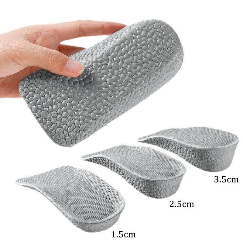 Soft Height Increase Insoles Sneakers Heel Lift Memory Foam Light Weight Shoe Pads for Men Women Arch Support Orthopedic Insoles