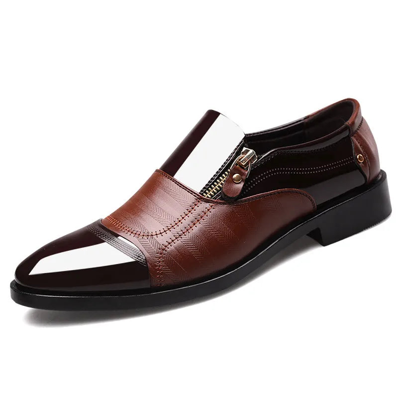 Classic Business Men's Dress Shoes Fashion Elegant Formal Wedding Shoes Men Slip on Office Oxford Shoes for Men Black