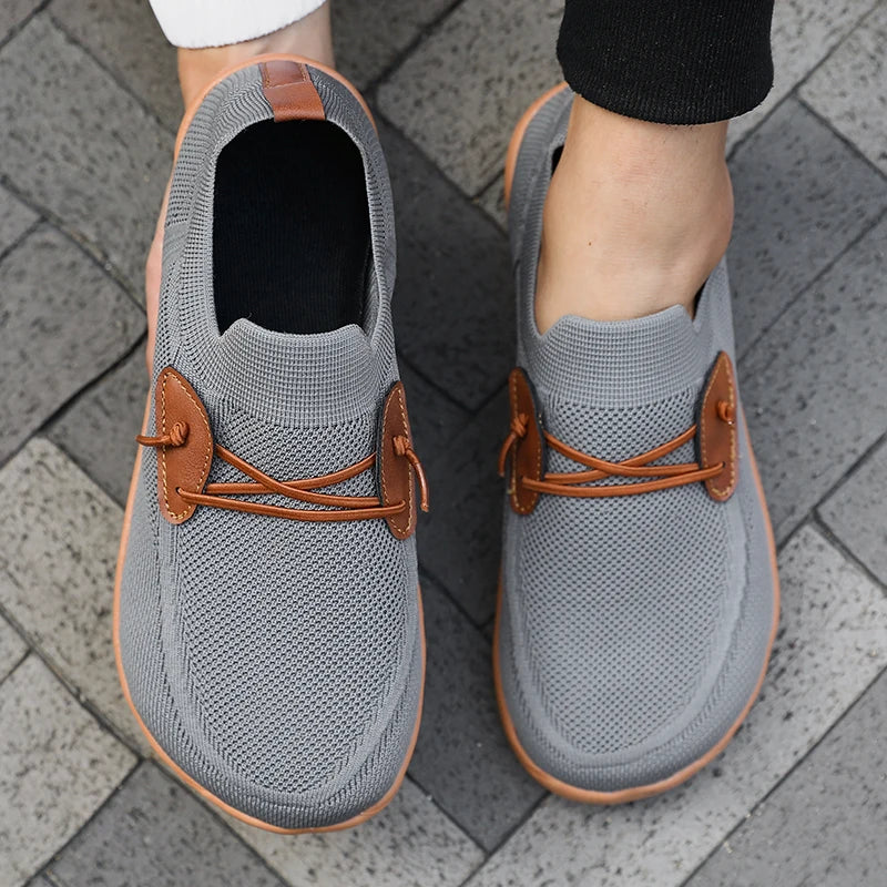 Men's Wide Toe Walking Sneakers Comfortable Lightweight Casual Running Sneakers 2025 Summer Non-Slip Minimalist Walking Shoes