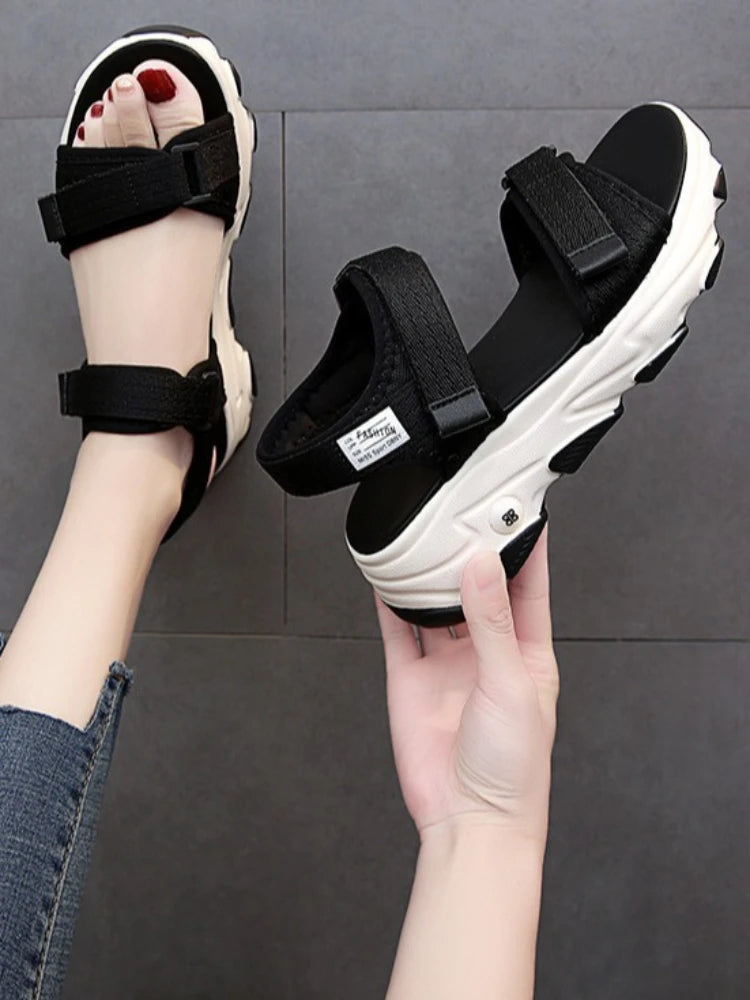 Sandals Women Shoes New Summer Sports Daddy Fashion Casual Non-Slip Platform non-slip Beach Shoes Sandalias