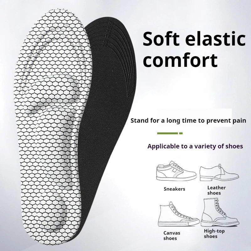 Insoles for Shoes Unisex 4D Memory foam Shock Absorption Shoe Sole Outdoor Running Sports Insole Graphene deodorizing Shoes Pads