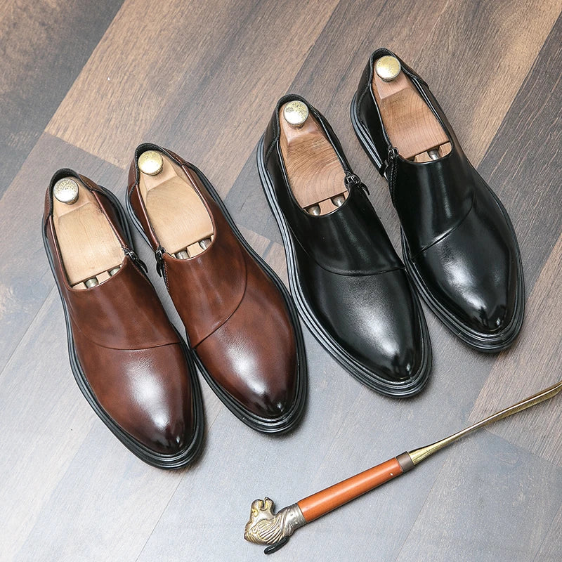 Fashion Men’s Dress Shoes High Quality Social Shoes Male Business Formal Shoes Men Loafers Leather Wedding Shoes For Man Classic