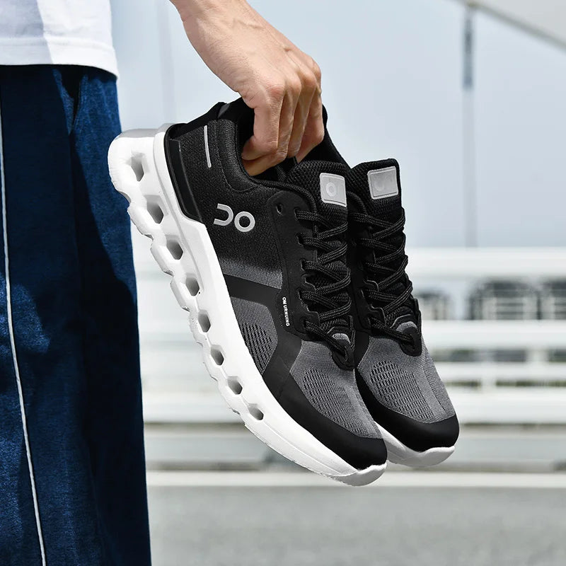 Sneakers Men's Shock-absorbing Running Shoes Breathable Men Soft Sole Knit Outdoor Sports Tennis Shoes Gym