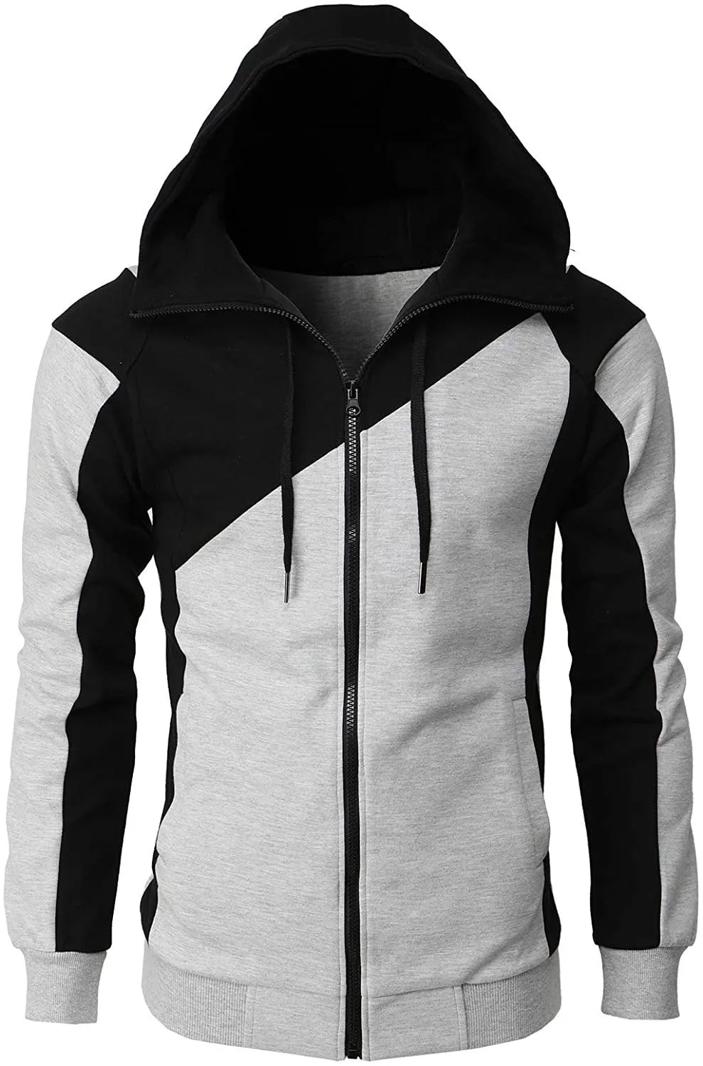 American Fashion Trend Zipper Hoodie Men's Loose Oversized Sweatshirt Unisex Casual Hoodie