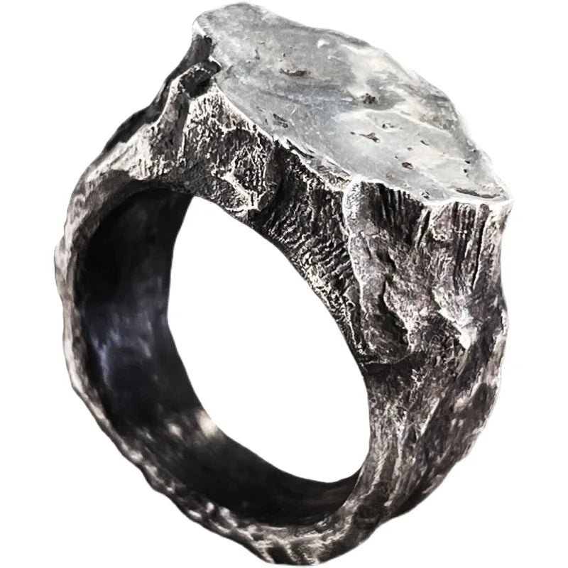 XIYANIKE Vintage Punk Insensate Stone Adjustable Rings For Men Women Fashion New Year Jewelry Gift Party Rock anillos mujer