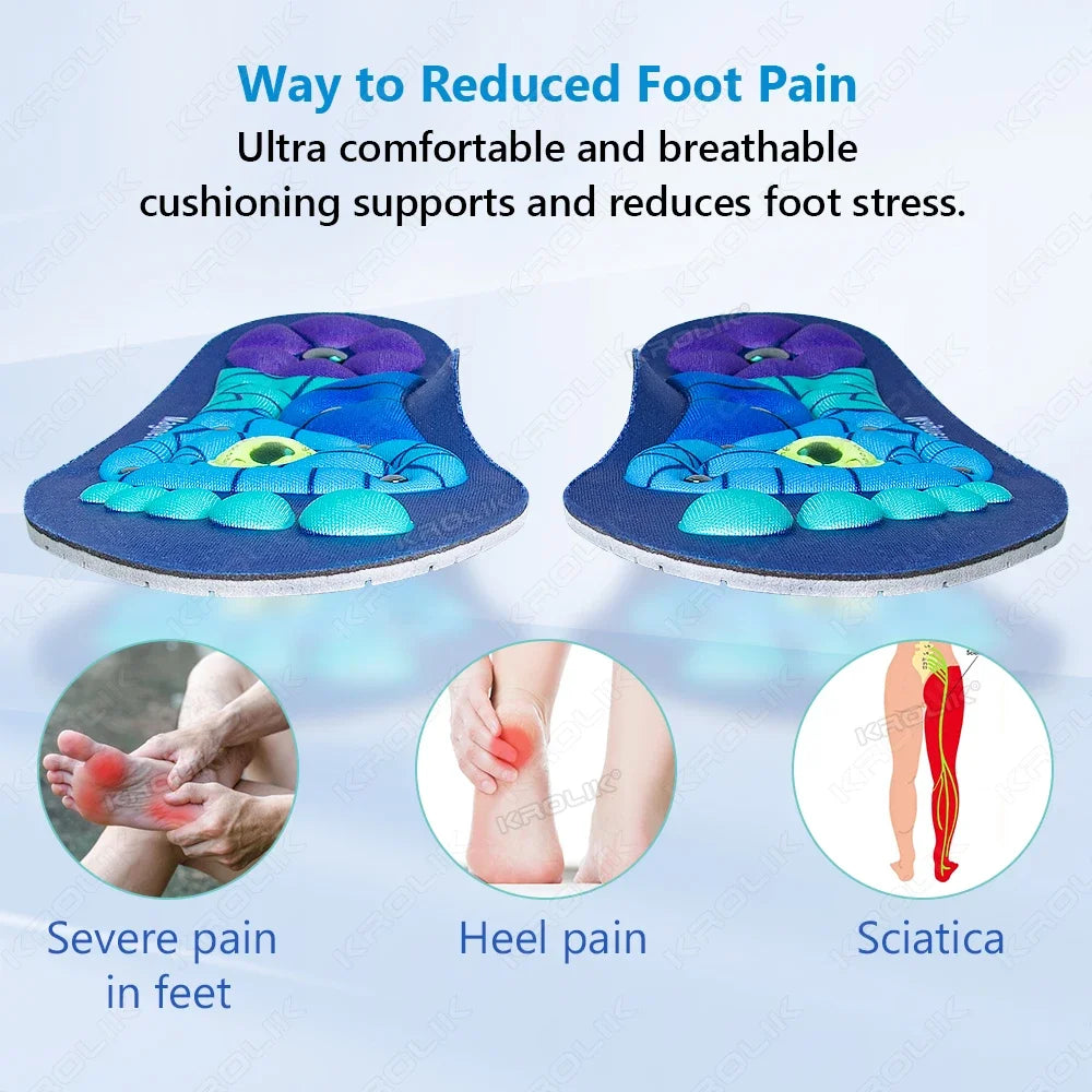 Magnetic Acupressure Arch Support Insoles Massage for Foot Pain Relief Magnetic Slimming Templates Improved Blood Circulation