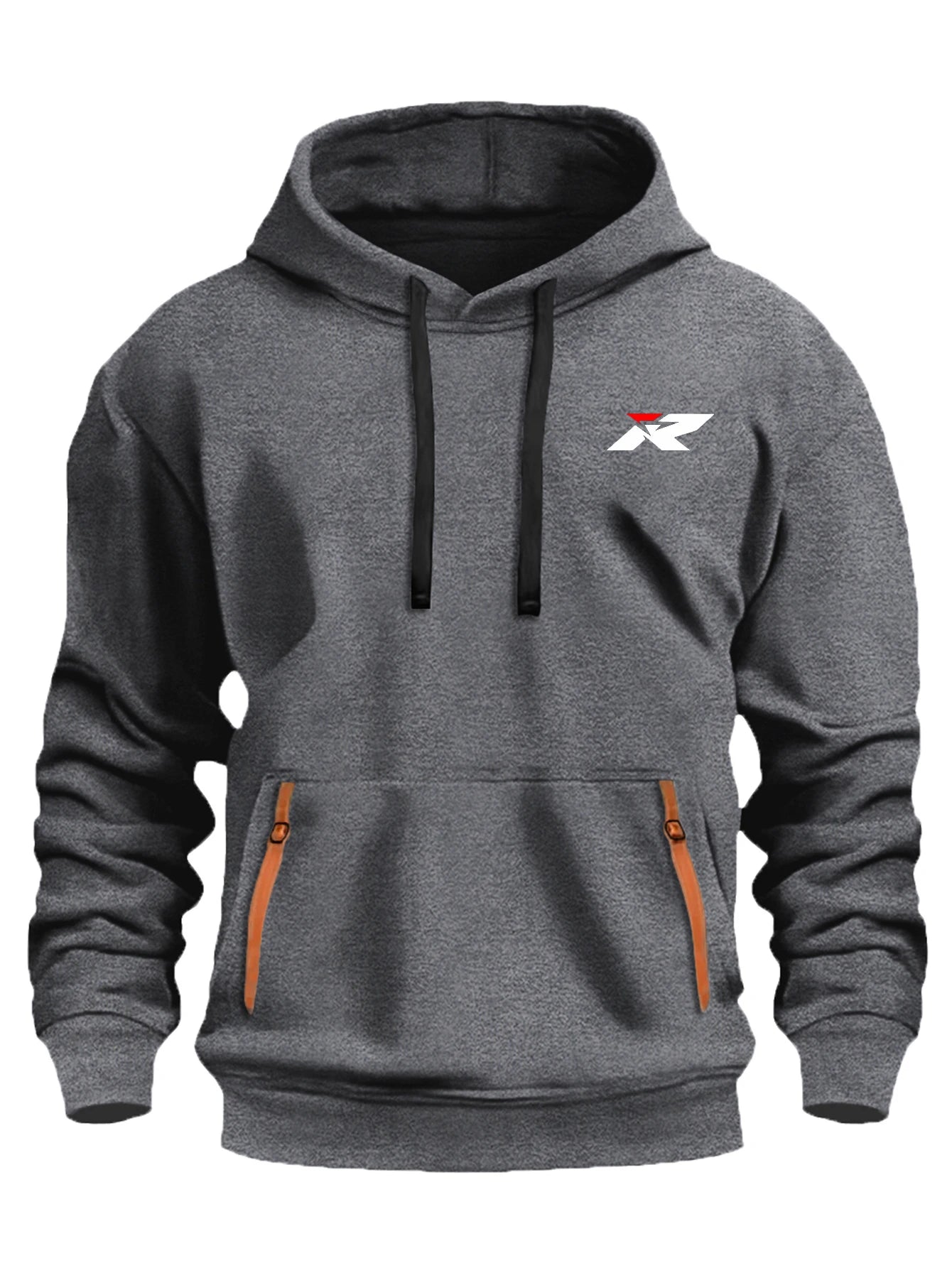 Fashion Unisex Hoodie with Logo Print, Oversized Drawstring Hooded Pullover S-XXXL, Kangaroo Pocket Casual Sweatshirt