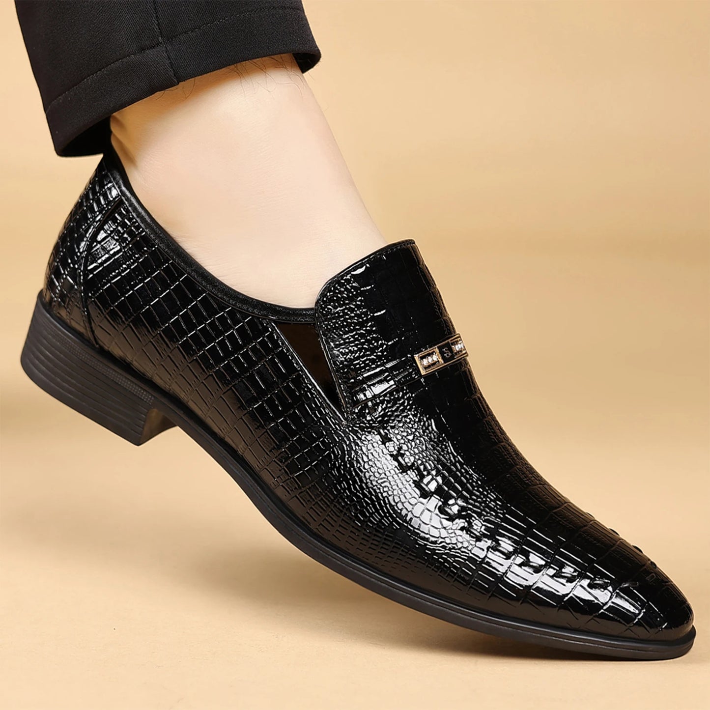 Men's Slip-On Dress Shoes Business Casual Comfortable Classical Dress Shoes for Men 
