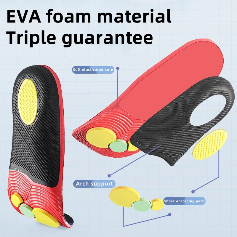 flat foot arch support Orthopedic insoles Plantar fasciitis insoles Elastic sports insoles Shock absorbing Sole unisex 1Pair