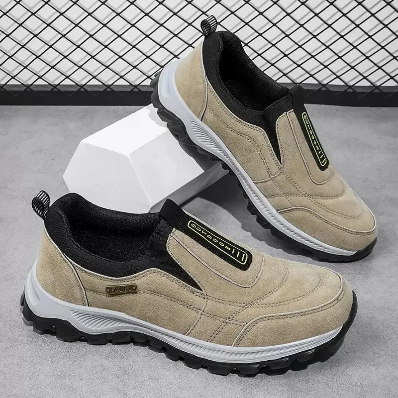 Outdoor Men's Sneakers Breathable Running Shoes New Lightweight Casual Shoes Non Slip Hiking Shoe Slip on Men Shoes Plus Size 50