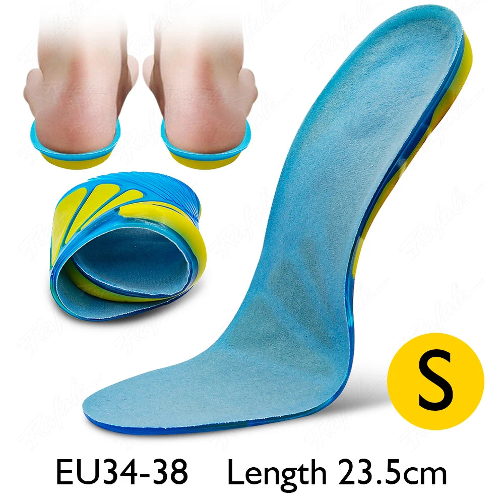 KROLIK Silicon Gel Insoles Absorption Pads Foot Care for Plantar Fasciitis Heel Spur Running Sport Insoles Outdoor Insoles