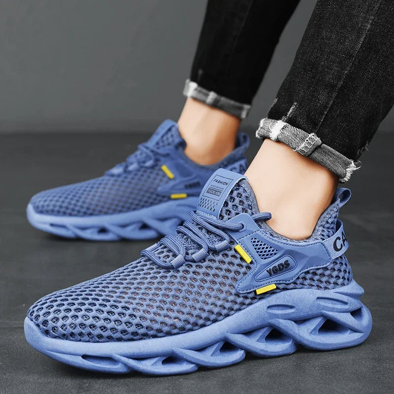Men's Summer Mesh Sneakers - Breathable for Casual Outdoor Running Tennis Hiking & Luxury Platform Loafers Style