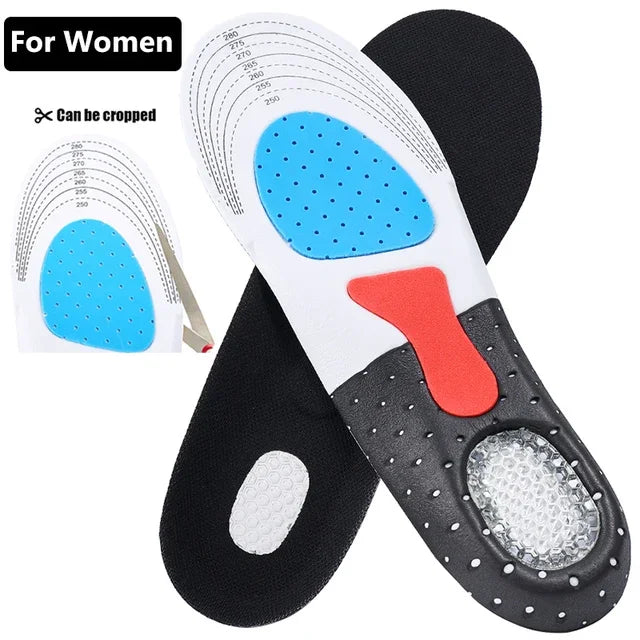 Silicone Sport Insoles Orthotic Arch Support Sport Shoe Pad Running Gel Insoles Men Women Orthotic Breathable Running Cushion