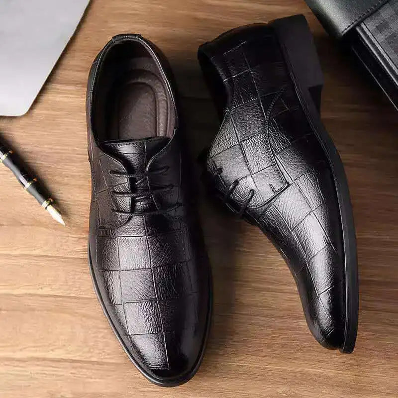 Classic Men's Leather Shoe Autumn Men Business Dress Shoe British Comfort Casual Social Shoe Male Allmatch Wedding Shoes
