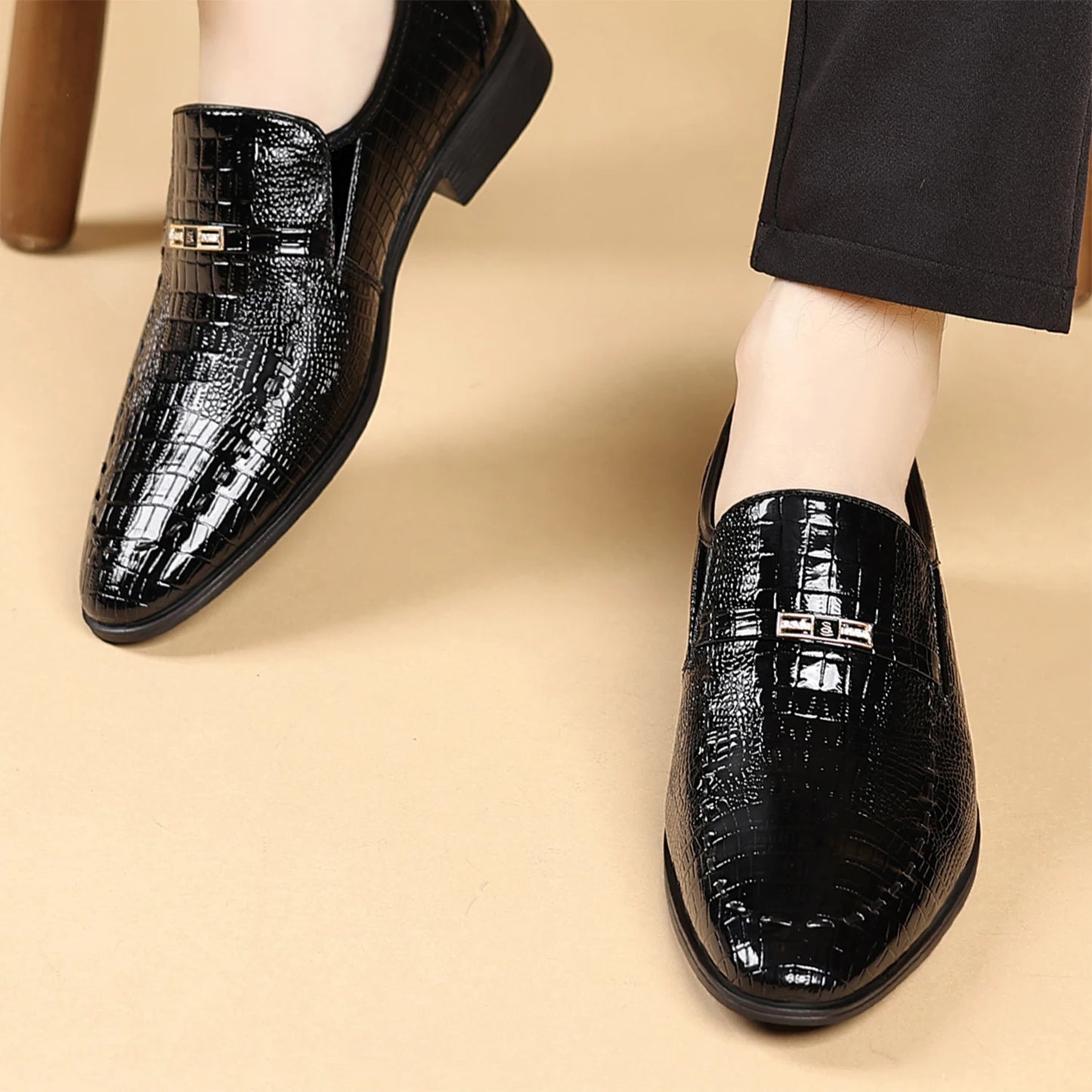 Men's Slip-On Dress Shoes Business Casual Comfortable Classical Dress Shoes for Men 