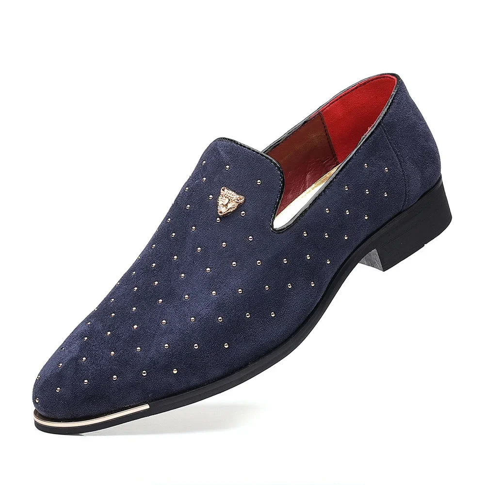 Men Loafers Leather Dress Shoes for Man Slip on Loafers Elegant Shoes Fashion Men's Flats Club Party Shoes Male Zapatos Hombre