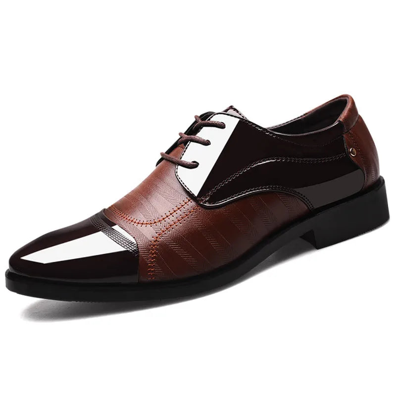 Classic Business Men's Dress Shoes Fashion Elegant Formal Wedding Shoes Men Slip on Office Oxford Shoes for Men Black