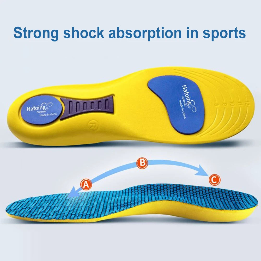 1 Pair Norelie Insoles Shock Absorption Plantar Fasciitis Orthotic Insole Anti Odor Boot Work Shoe Insole for Runners Athletes