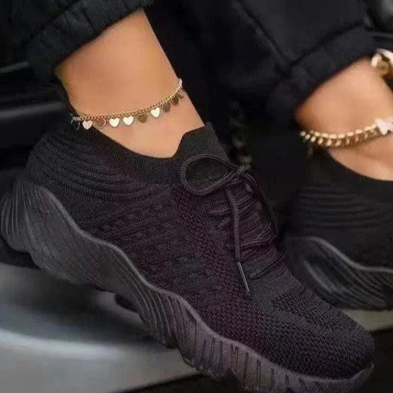 Breathable Casual Socks Shoes Lace up