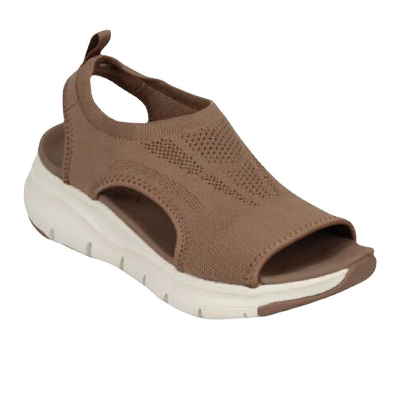 Women Summer Shoes  Mesh Fish Platform Sandals Women's Open Toe Wedge Sandals Ladies Light Casual Shoes