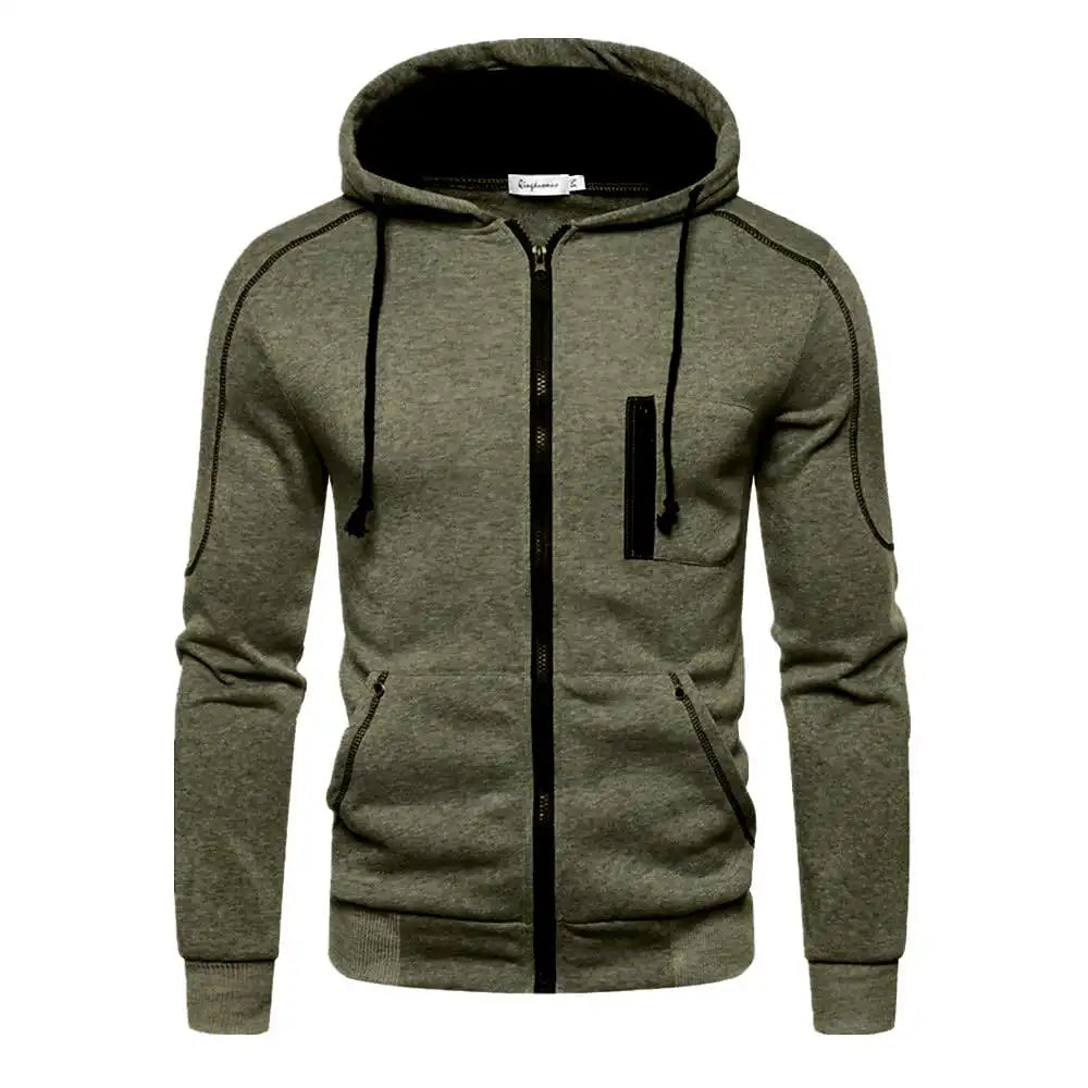 Men's Hooded Jackets Coats Zipper Fashion Brand Hoodies Mens Outerwear Casual Hoodies Sweatshirts Male
