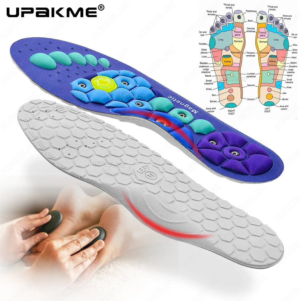 Magnetic Insoles for Foot Massage Orthopedic Acupressures Unisex EVA Pads Foot Health Slim Legs Arch Support Foot Insole Therapy