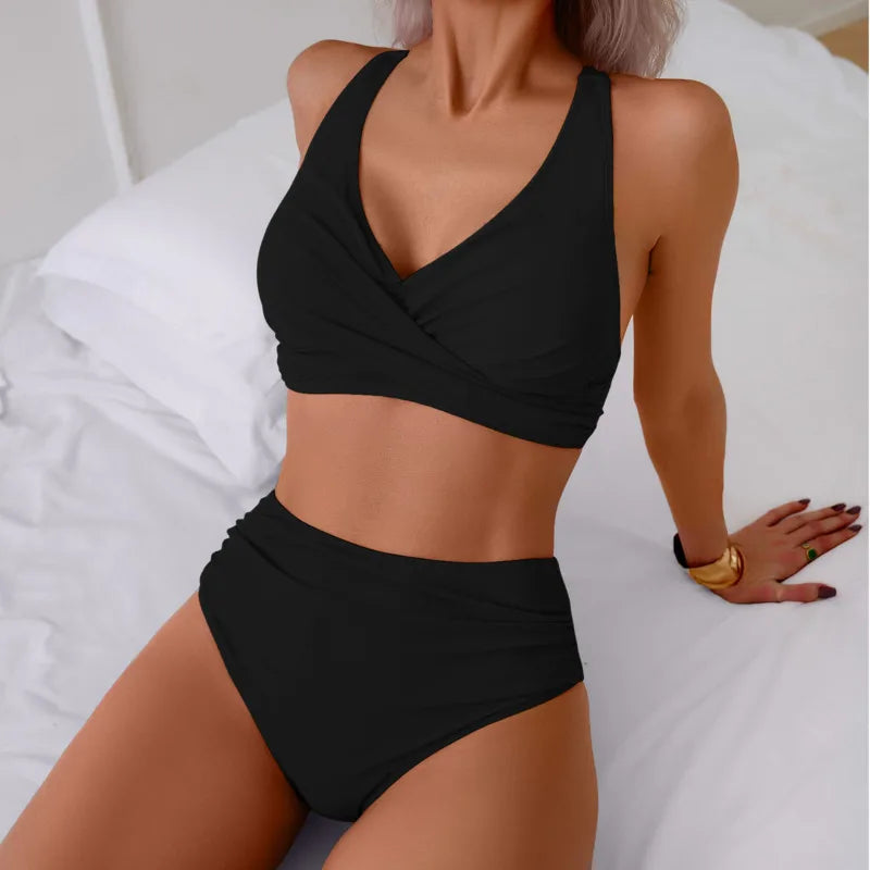 New Sexy Bikinis 2025 Swimsuits Women's Swimwear Push Up Female Beach Swim Wear Bathing Suits High Waist Bikini Set Pool Bather