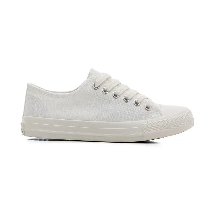 Women Vulcanized Shoes Sponge Cake Thick Soled Canvas Shoes for Women Fashion New Student Versatile White Shoes for Women