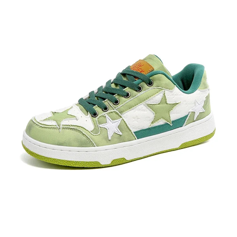 2025 New men's vulcanized casual shoes Lace outdoor men's sneakers Comfortable shoes Breathable modern men's skateboarding shoes