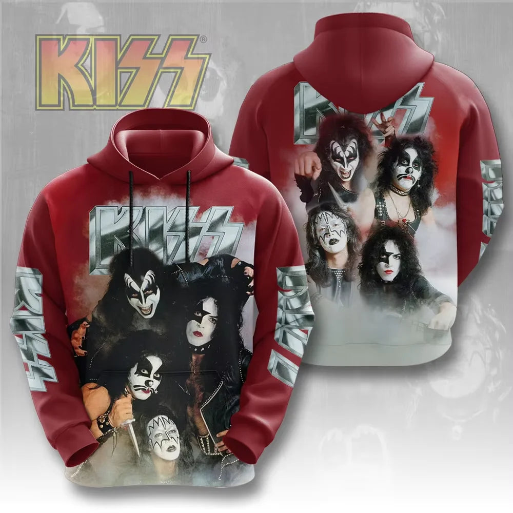 Rock Kiss Band 3d Print Hoodie Men Women Fashion Hoodies Sweatshirt Album Coats Women Sweats Men Hoodies Rock Clothes Tracksuit
