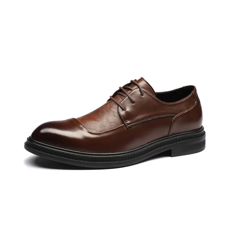 Oxford Mens Dress Shoes Formal Business Lace-up Full Grain Leather Minimalist Shoes for Men men dress shoes