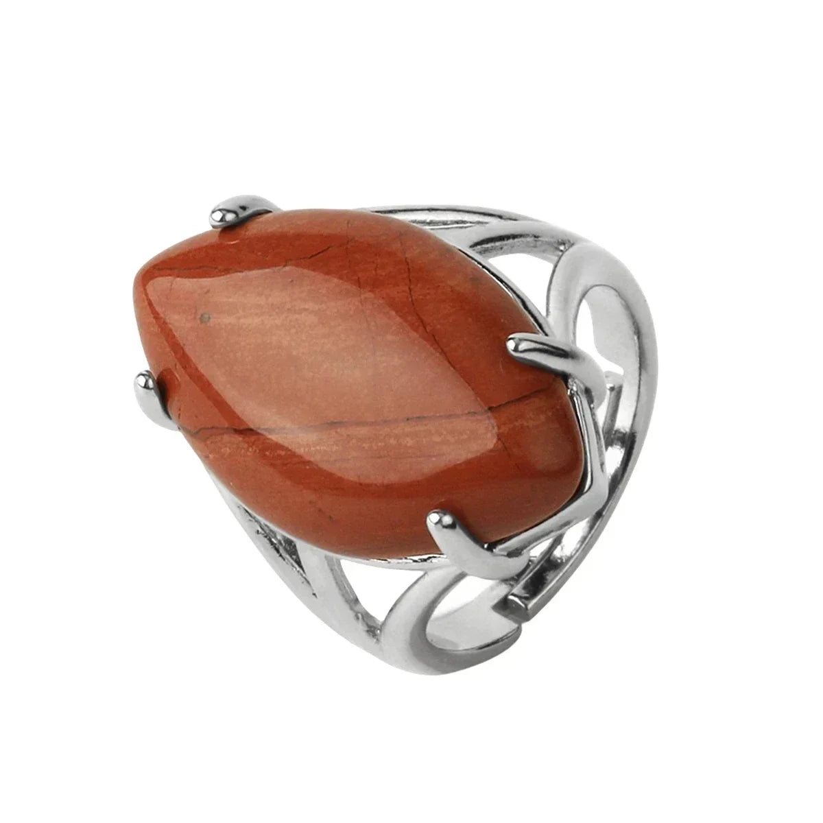 Oval Natural Stone Amethyst Ring for Boys Jewellery Women Gift Retro Boho Gothic Anillos Steampunk Style At Halloween party