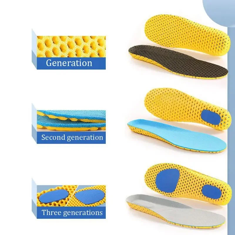 New Orthopedic Memory Foam Insoles Sport Insert for Feet Man Women Soles Pad Shoes Sole Mesh Orthotic Breathable Running Cushion