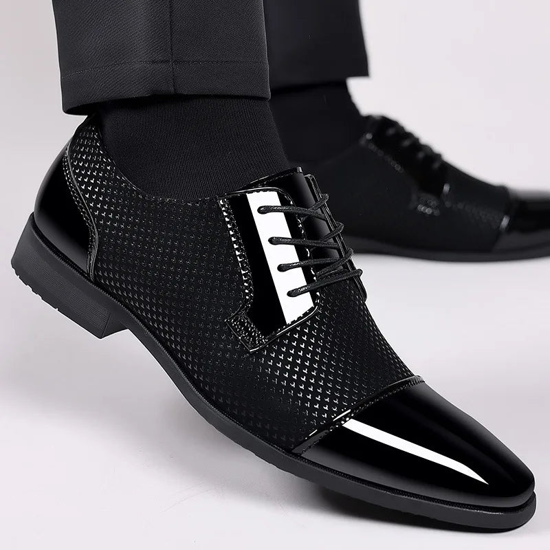 Oxford Shoes for Men 2025 Men Black Dress Shoes Patent Leather Formal Office Shoes Men Zapatillas De Hombre Chaussure De Homme