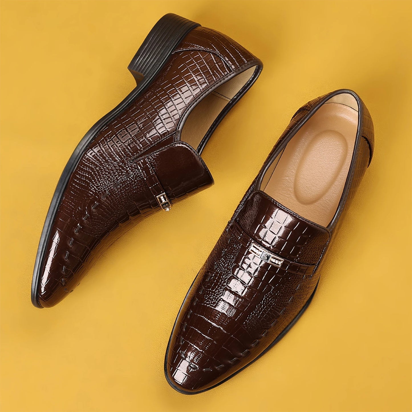 Men's Slip-On Dress Shoes Business Casual Comfortable Classical Dress Shoes for Men 
