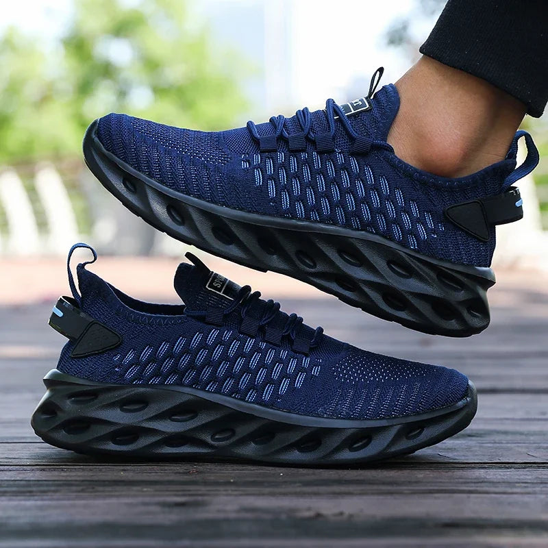 2025 Soft Soled Men's Summer Sports Shoes Breathable Anti-Odor Mesh Running Shoes New Outdoor Walking Training Tennis Sneakers