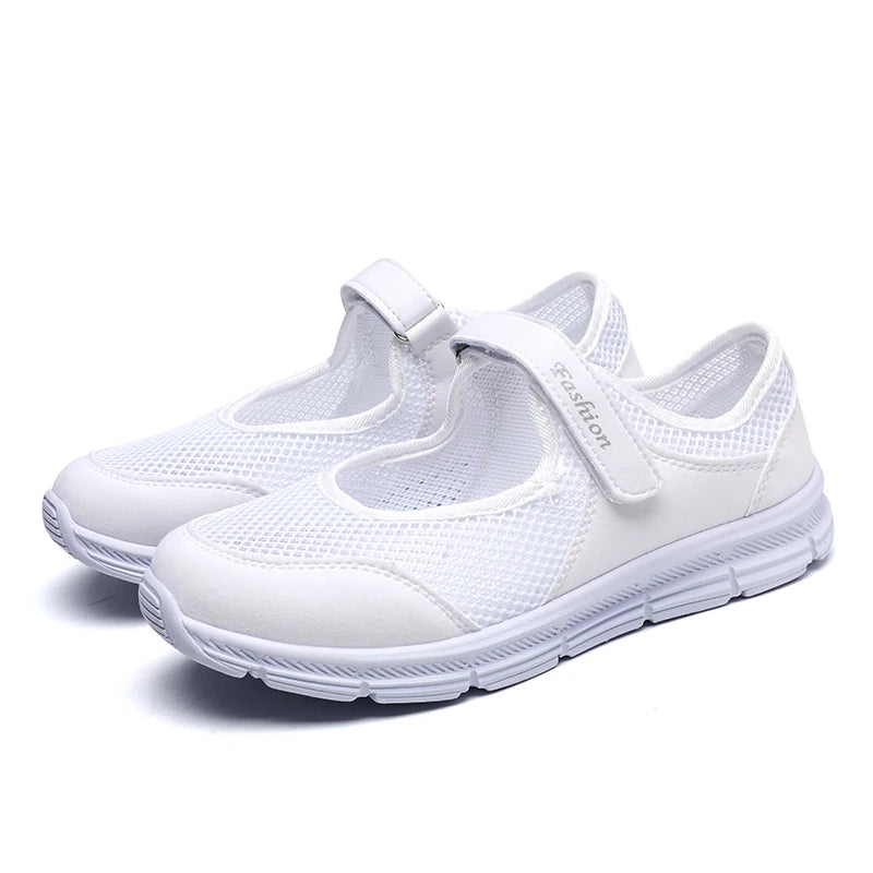 Breathable Vulcanized Shoes White Fashion Breathable Mesh Casual Walking Shoe