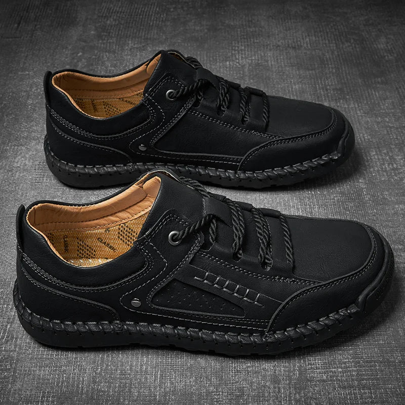 Official Website Hot Selling Men's Leather Casual Shoes Wear-resistant Soles Oxford Shoes Fashionable Men's Workwear Shoes